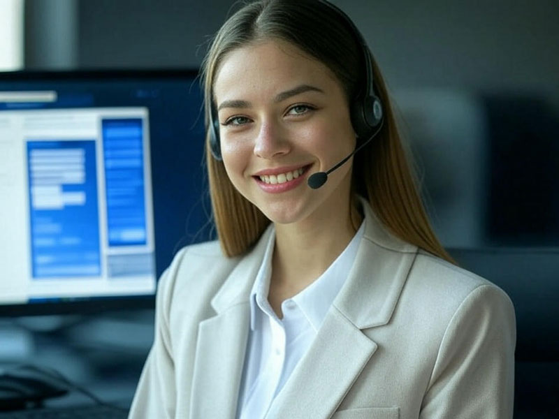 Support-Team am Telefon